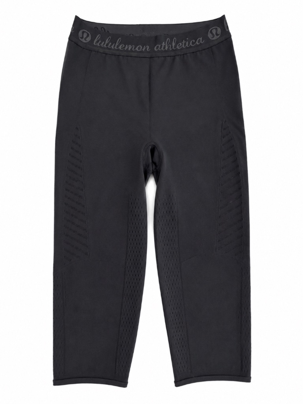 Lululemon Black Seamless Cropped Compression Leggings Size S/M